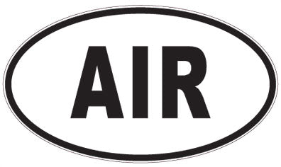 AIR - 3 Letter Initials Oval Sticker