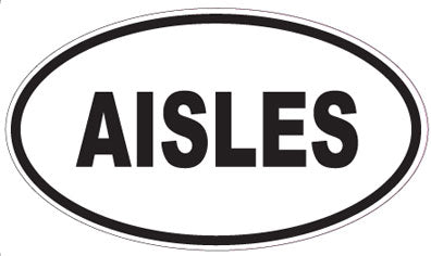 AISLES - Oval Sticker