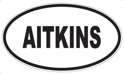 AITKINS - Oval Magnet
