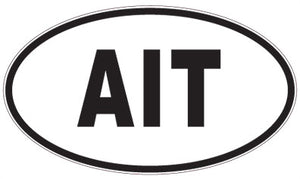 AIT - 3 Letter Initials Oval Sticker