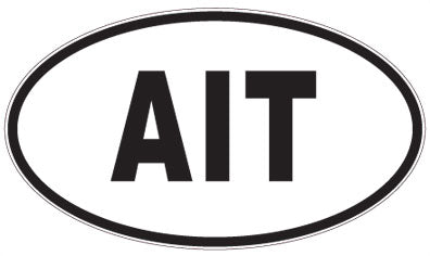 AIT - 3 Letter Initials Oval Magnet