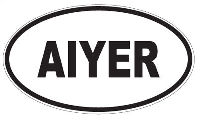 AIYER - Oval Sticker