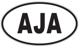 AJA - 3 Letter Initials Oval Sticker