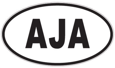 AJA - 3 Letter Initials Oval Magnet