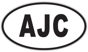 AJC - 3 Letter Initials Oval Sticker