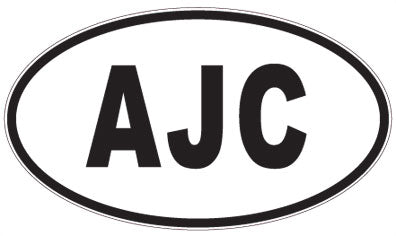 AJC - 3 Letter Initials Oval Magnet