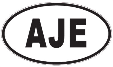 AJE - 3 Letter Initials Oval Magnet