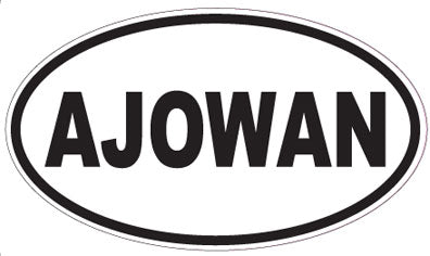 AJOWAN - Oval Sticker