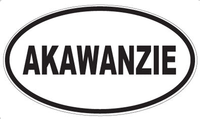 AKAWANZIE - Oval Sticker