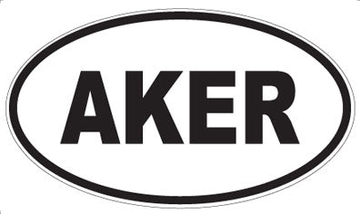 AKER - Oval Sticker