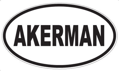 AKERMAN - Oval Sticker