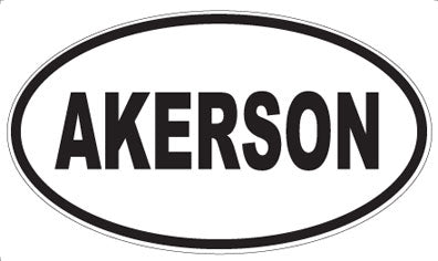 AKERSON - Oval Magnet