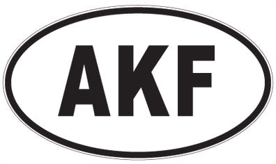 AKF - 3 Letter Initials Oval Magnet