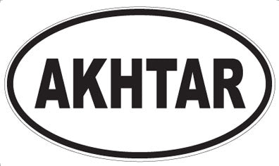 AKHTAR - Oval Sticker