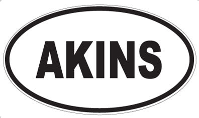 AKINS - Oval Magnet