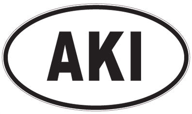 AKI - 3 Letter Initials Oval Magnet