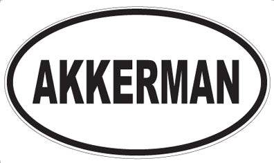 AKKERMAN - Oval Sticker