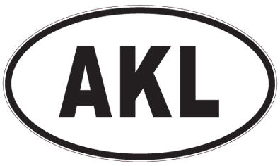 AKL - 3 Letter Initials Oval Sticker
