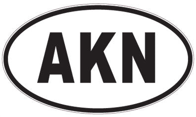 AKN - 3 Letter Initials Oval Sticker