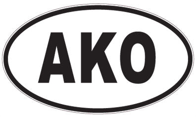 AKO - 3 Letter Initials Oval Magnet