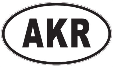 AKR - 3 Letter Initials Oval Sticker
