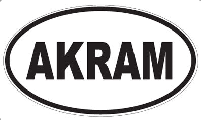 AKRAM - Oval Sticker