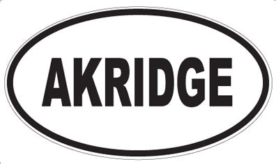 AKRIDGE - Oval Sticker