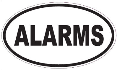 ALARMS - Oval Sticker