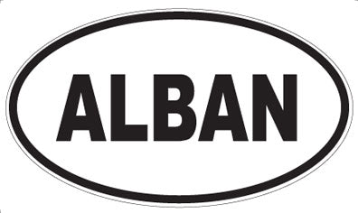 ALBAN - Oval Sticker