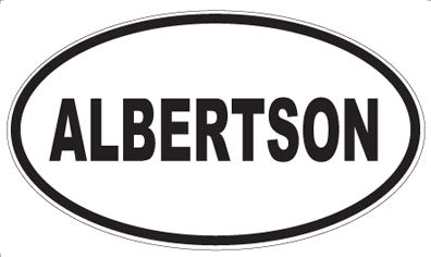 ALBERTSON - Oval Sticker