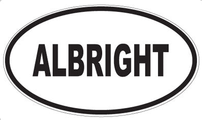 ALBRIGHT - Oval Sticker