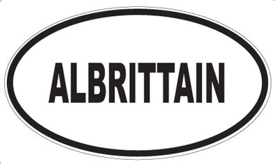 ALBRITTAIN - Oval Sticker