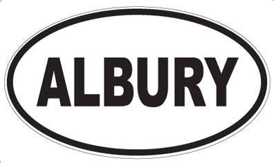 ALBURY - Oval Sticker