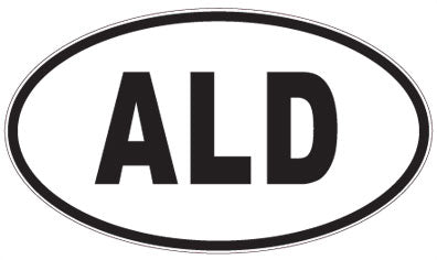 ALD - 3 Letter Initials Oval Sticker