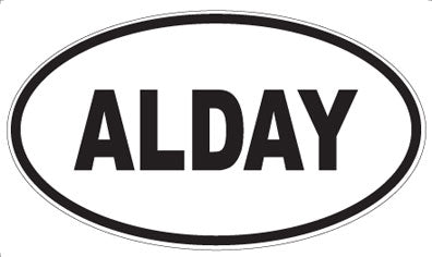 ALDAY - Oval Sticker