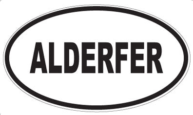 ALDERFER - Oval Sticker