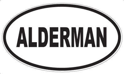 ALDERMAN - Oval Magnet