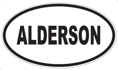 ALDERSON - Oval Magnet