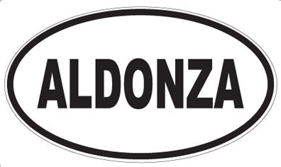 ALDONZA - Oval Sticker