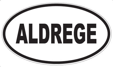 ALDREGE - Oval Sticker