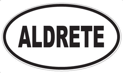 ALDRETE - Oval Sticker
