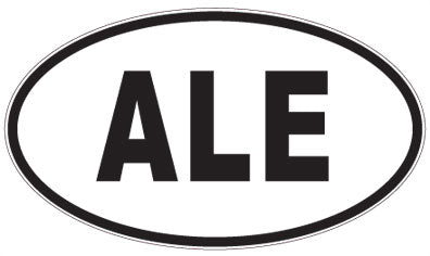 ALE - 3 Letter Initials Oval Sticker