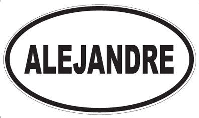 ALEJANDRE - Oval Sticker