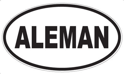 ALEMAN - Oval Sticker