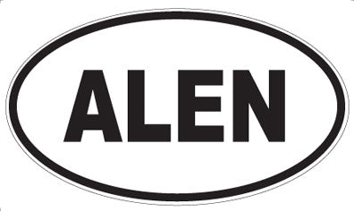ALEN - Oval Sticker