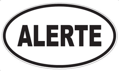 ALERTE - Oval Sticker