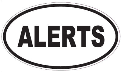ALERTS - Oval Sticker