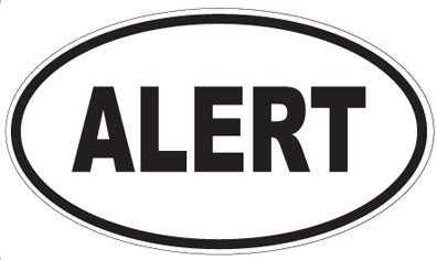 ALERT - Oval Magnet