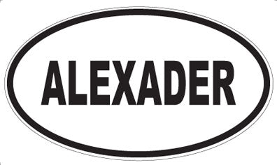 ALEXADER - Oval Sticker