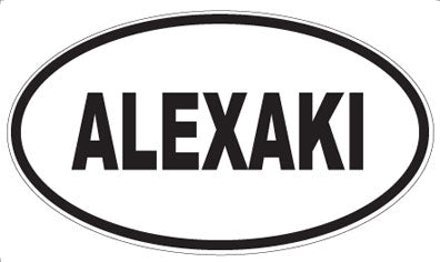 ALEXAKI - Oval Sticker